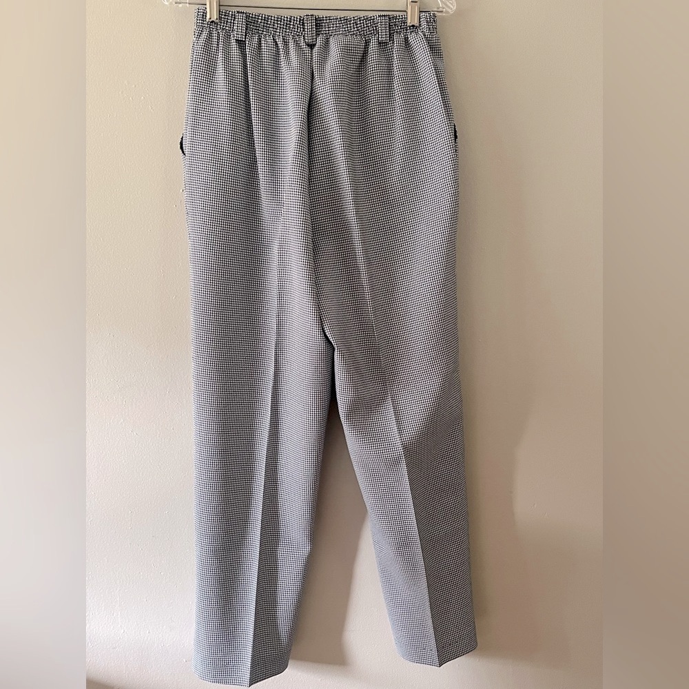 Classic Collection Vintage Navy Houndstooth Pull On Trousers Womens 10 Average